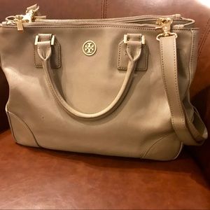 TORY BURCH Tan cross body satchel purse